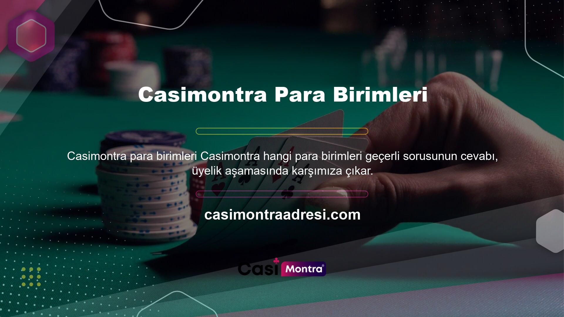 Casimontra bahis sitesi, bahisçilere çeşitli para birimlerinde işlem yapma, üyelerden yatırım alma ve para çekme imkanı sunarak, adil, dürüst ve güvenilir bir şekilde para kazanma fırsatı sağlar