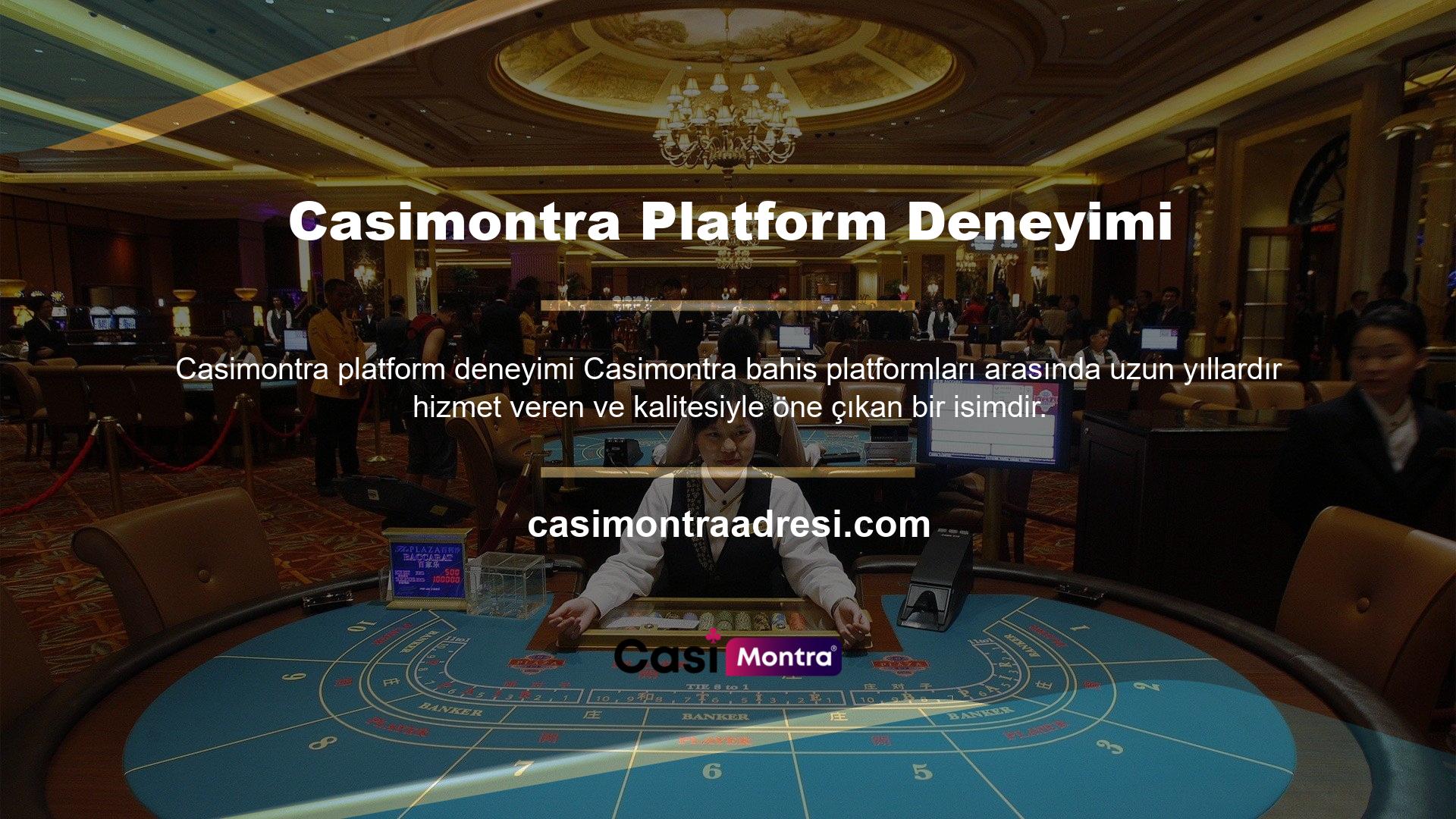 Casimontra web sitesinin kalitesi, güvenilir işlem seçenekleri ve köklü marka imajıyla tanınıyor